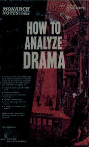 Cover of How to analyze drama by Christopher Russell Reaske