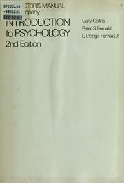 Front cover of Instructor's manual to accompany Introduction to psychology by Gary R. Collins