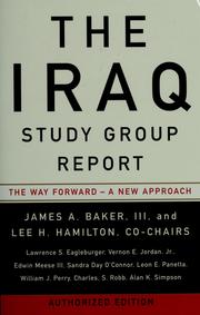 Cover of The Iraq Study Group report by Iraq Study Group (U.S.)