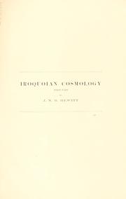 Front cover of Iroquoian cosmology (first part) by J. N. B. Hewitt