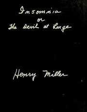 Cover of Insomnia by Henry Miller