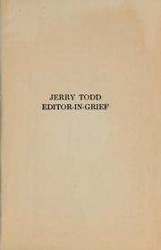 Cover of Jerry Todd, editor-in-grief by Leo Edwards