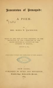 Front cover of Jamestown of Pemaquid by Maria W. Hackelton