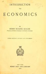 Cover of Introduction to economics by Henry R. Seager