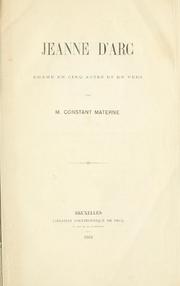 Cover of Jeanne d'Arc by Constant Materne