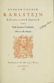 Cover of Karltejn by Otokar Fischer