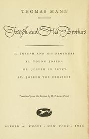 Cover of Joseph, der Ernährer by Thomas Mann