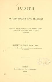 Cover of Judith by Unknown