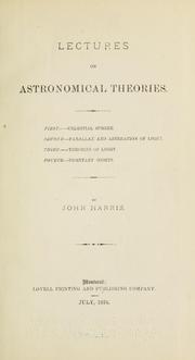 Cover of Lectures on astronomical theories by John Harris