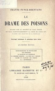 Cover of Le drame des poisons by Frantz Funck-Brentano
