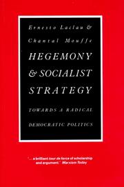 Front cover of Hegemony and socialist strategy by Ernesto Laclau