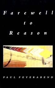 Front cover of Farewell to Reason by Paul K. Feyerabend