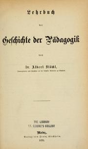 Front cover of Lehrbuch der Geschichte der Pädagogik by Albert Stöckl
