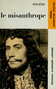 Cover of Le misanthrope by Molière