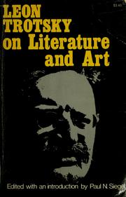 Cover of Leon Trotsky on literature and art by Leon Trotsky