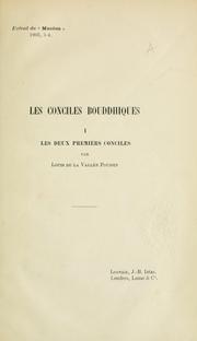 Front cover of Les conciles bouddhiques by La Vallée Poussin, Louis de