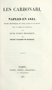 Front cover of Les carbonari, -ou, Naples en 1821 by Michel Palmieri de Micciché