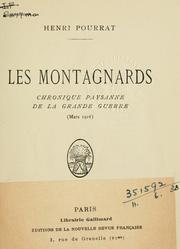 Cover of Les Montagnards by Henri Pourrat