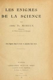 Front cover of Les énigmes de la science by Théophile Moreux