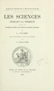 Front cover of Les sciences pendant la terreur by G. Pouchet