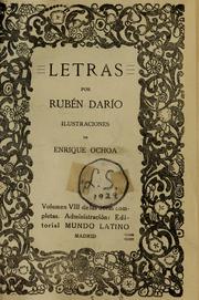Cover of Letras by Rubén Darío