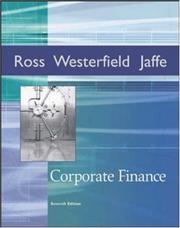 Front cover of Corporate finance by Stephen A Ross