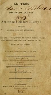 Front cover of Letters on the study and use of ancient and modern history by John Bigland