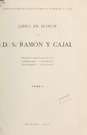 Cover of Libro en honor de D.S. Ramón y Cjal by Santiago Ramón y Cajal