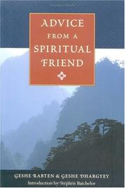 Front cover of Advice from a spiritual friend by Rabten Geshe.