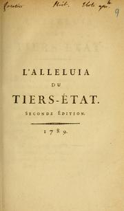 Cover of L'alleluia du tiers-état by Unknown