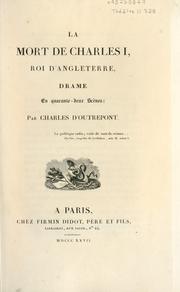 Front cover of La mort de Charles I, roi d'Angleterre by Charles d' Outrepont