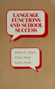 Cover of Language functions and school success by Robert Eugene Shafer