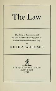 Cover of The law by René Albert Wormser