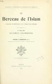 Front cover of Le Berceau de l'Islam by Henri Lammens