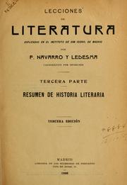 Cover of Lecciones de literatura by Unknown