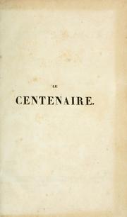 Cover of Le centenaire by E. Touy