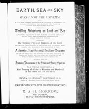 Cover of Earth, sea and sky, or, Marvels of the universe by Henry Davenport Northrop
