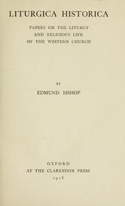 Front cover of Liturgica Historica by Bishop, Edmund, 1846-1917