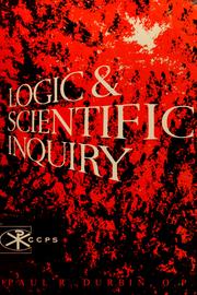Cover of Logic and scientific inquiry by Paul R. Durbin