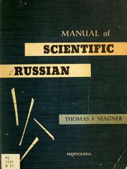 Front cover of Manual of scientific Russian by Thomas F. Magner