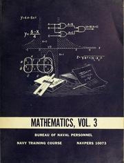 Front cover of Mathematics. by United States. Bureau of Naval Personnel