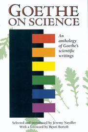 Front cover of Goethe on Science by Johann Wolfgang von Goethe