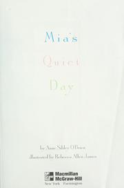 Cover of Mia's quiet day by Anne Sibley O'Brien