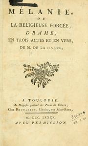 Cover of Mélanie by Jean-François de La Harpe