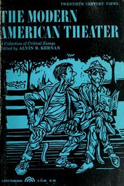 Cover of The modern American theater by Unknown
