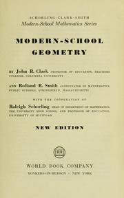 Cover of Modern-school geometry by John Roscoe Clark