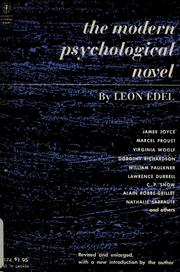 Front cover of The modern psychological novel by Leon Edel