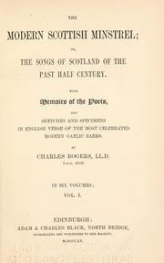 Cover of The modern Scottish minstrel by Charles Rogers