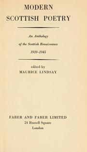 Front cover of Modern Scottish poetry by Maurice Lindsay