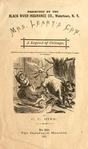 Front cover of Mrs. Leary's [sic] cow by C. C. Hine